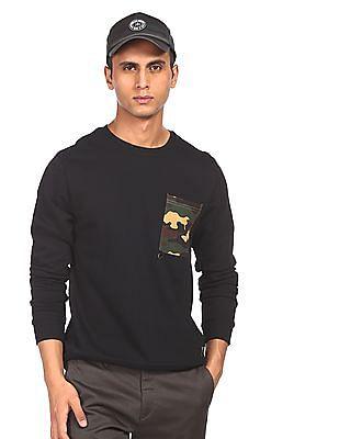 men black long sleeve solid sweatshirt