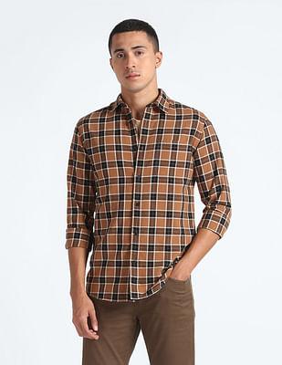 tartan check cotton shirt