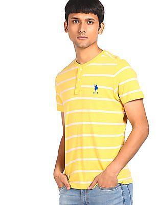 striped henley t-shirt