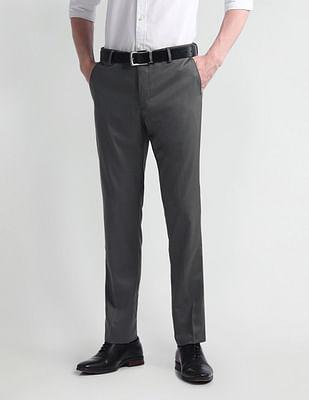 tapered fit dobby trousers