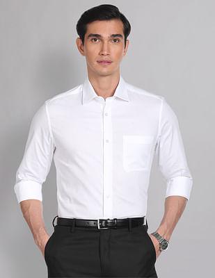 regular fit solid formal shirt