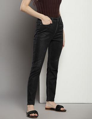 high rise skinny fit jeans