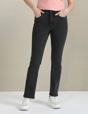 slim fit rinsed jeans