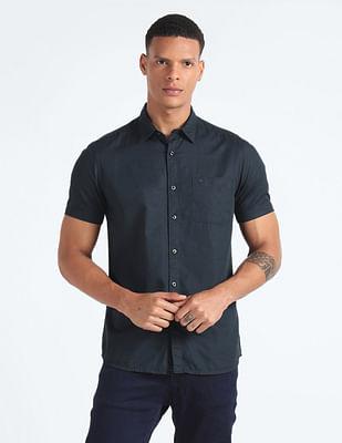 solid slim fit shirt