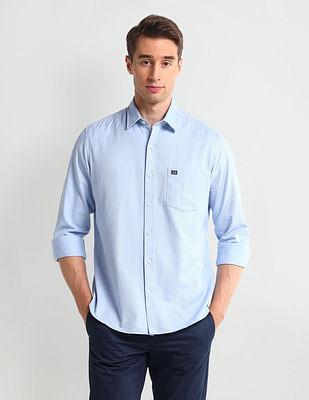 manhattan slim fit pinstriped shirt