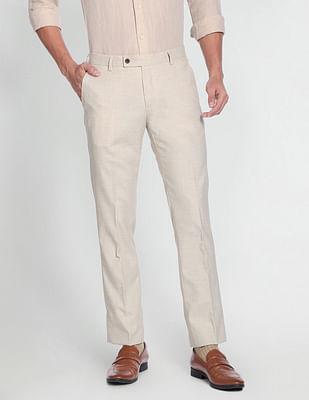 heathered dobby formal trousers