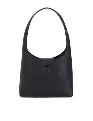 minimal monogram shoulder bag