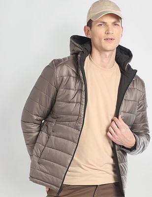 solid hooded reversible jacket