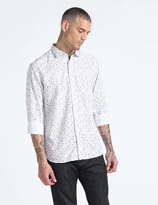 graphic print cotton shirt