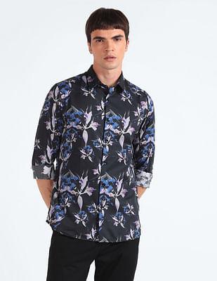 floral print cotton shirt