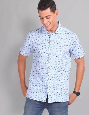 modern slim fit floral indie shirt