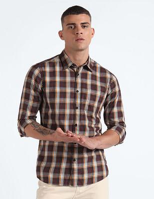 tartan check twill shirt