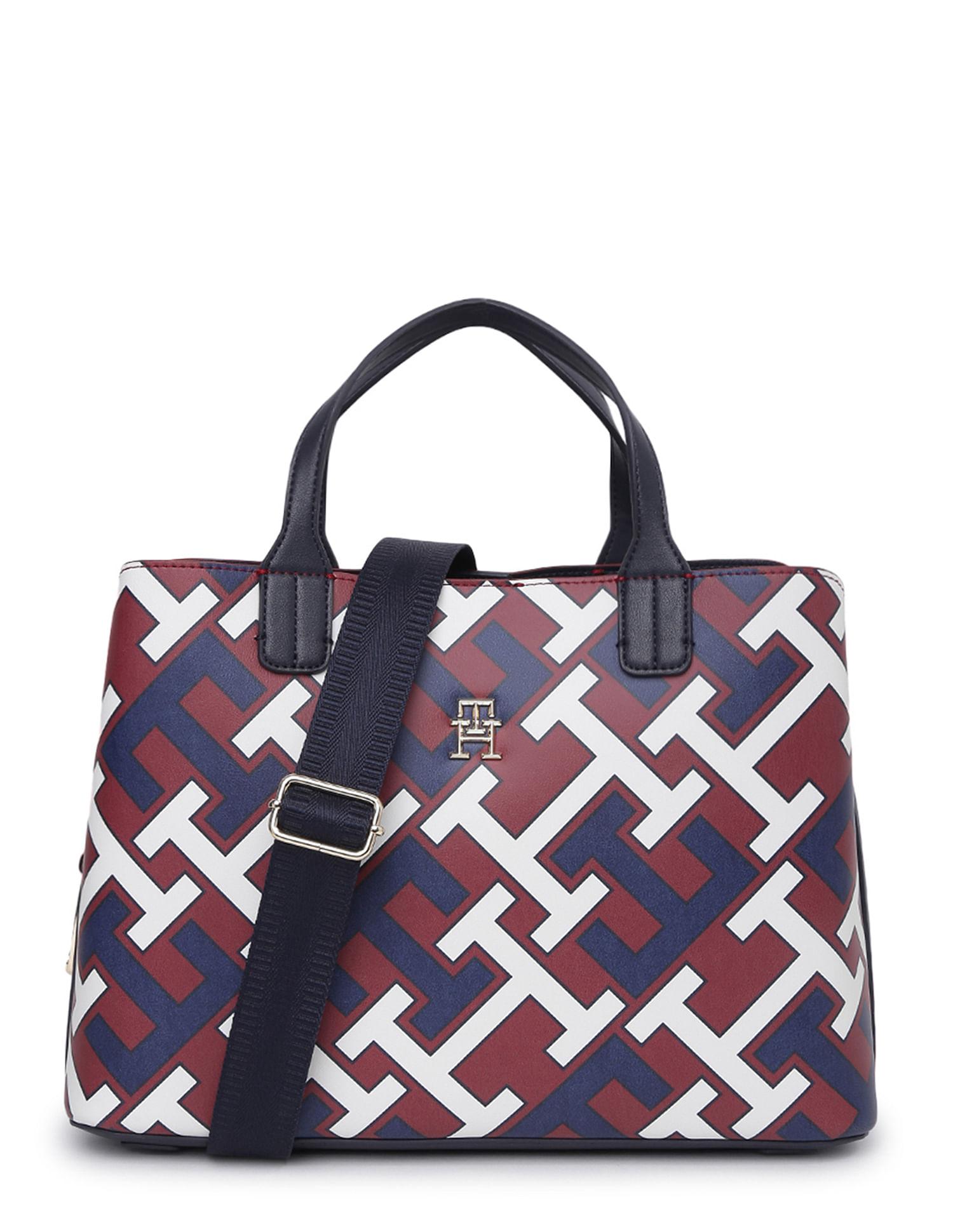 monogram print handbag