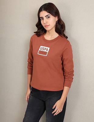 crew neck embossed sweatshirt