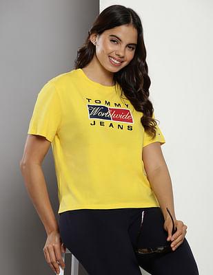 tj worldwide print t-shirt