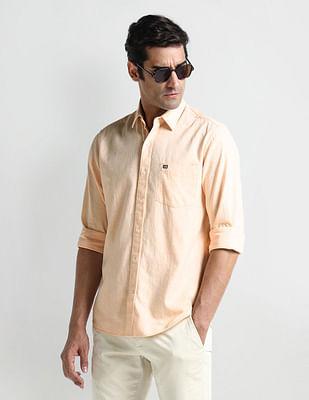 manhattan slim fit cotton shirt