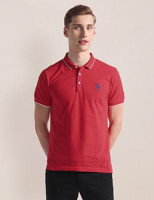 solid logo polo shirt