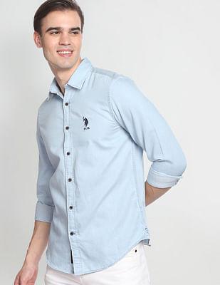 classic solid chambray shirt