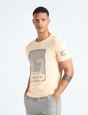 graphic print slim t-shirt