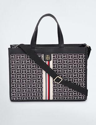 margot jacquard satchel bag