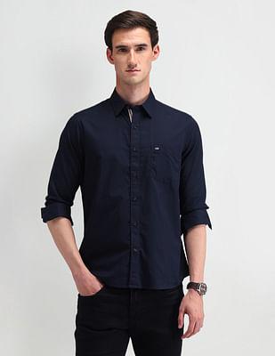 tailored fit solid shirt