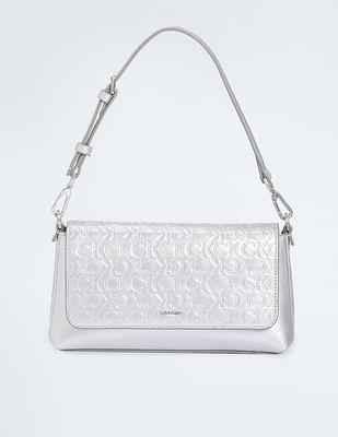 debossed monogram shoulder bag