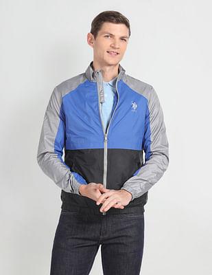 colour block windcheater jacket