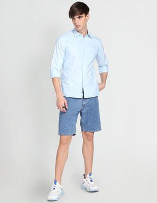 dobby slim fit casual shirt