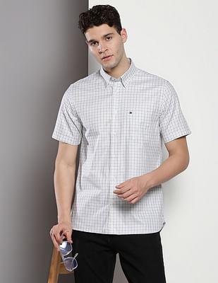 tartan check cotton shirt