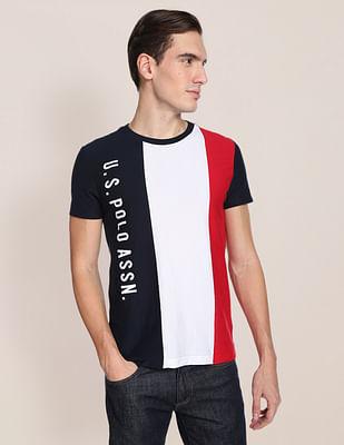 vertical stripe cotton t-shirt