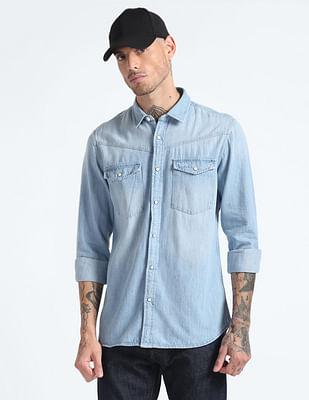 chambray cotton shirt