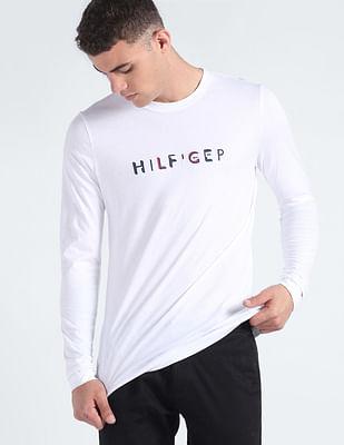 typographic print long sleeve t-shirt