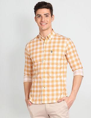 tartan check cotton shirt