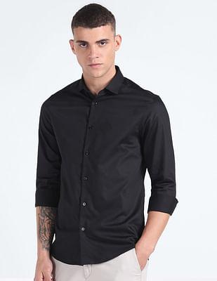 patterned jacquard cotton shirt