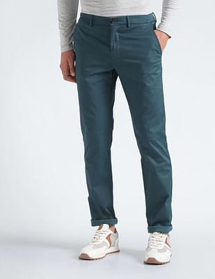 denton regular fit herringbone trousers