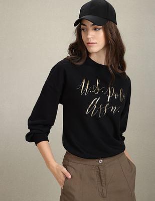 foil logo boxy sweatshirt