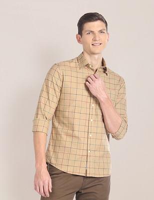 grid tattersall check tailored shirt