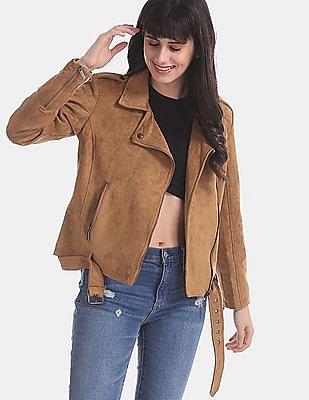 suedette biker jacket