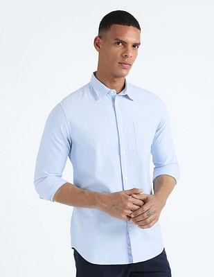 solid oxford cotton shirt