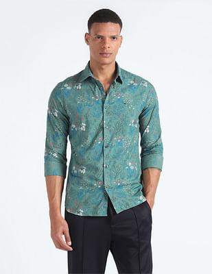 cotton modal floral shirt