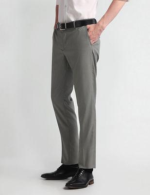 tapered fit dobby trousers