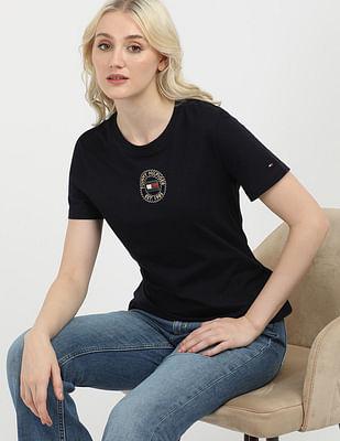 slim nautical graphic crew neck t-shirt