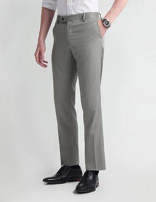 tapered fit dobby trousers