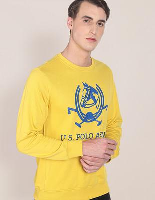 crew neck brand print sweatshirt