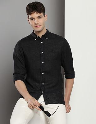 solid linen shirt