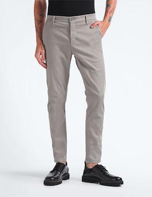 slash slim tapered twill trousers