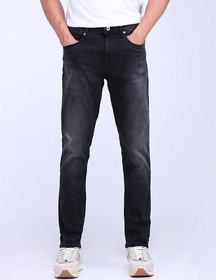 slash slim tapered stone wash jeans