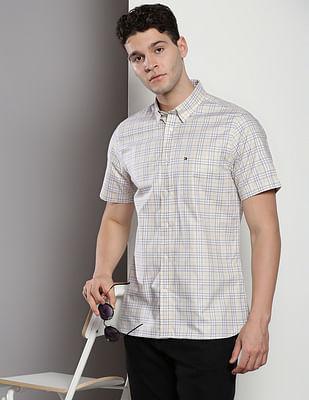 tartan check cotton shirt