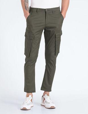 solid twill cargo trousers