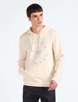 brand embossed hooded sweatshirt